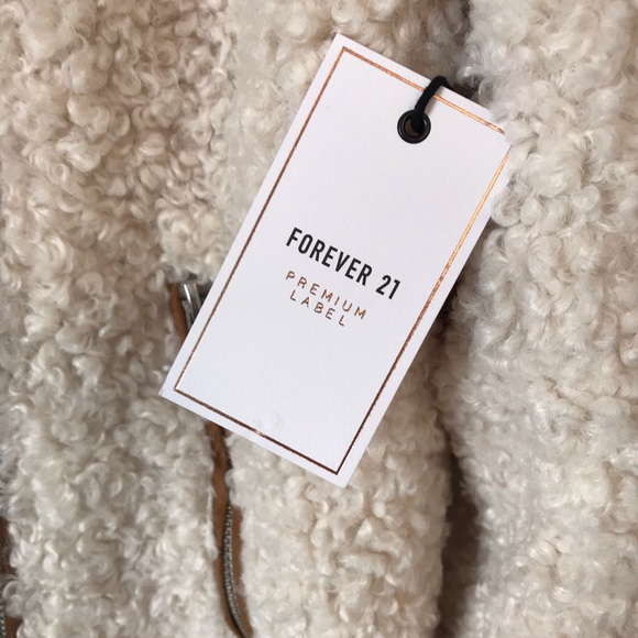 Faux Curly Lamb Moto Fleece Jacket - Picture 5 of 7